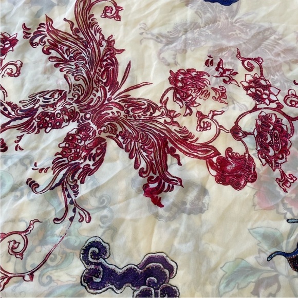 Auth ROBERTO CAVALLI S/S 2003 Dragon Tattoo Silk Scarf - Picture 4 of 11